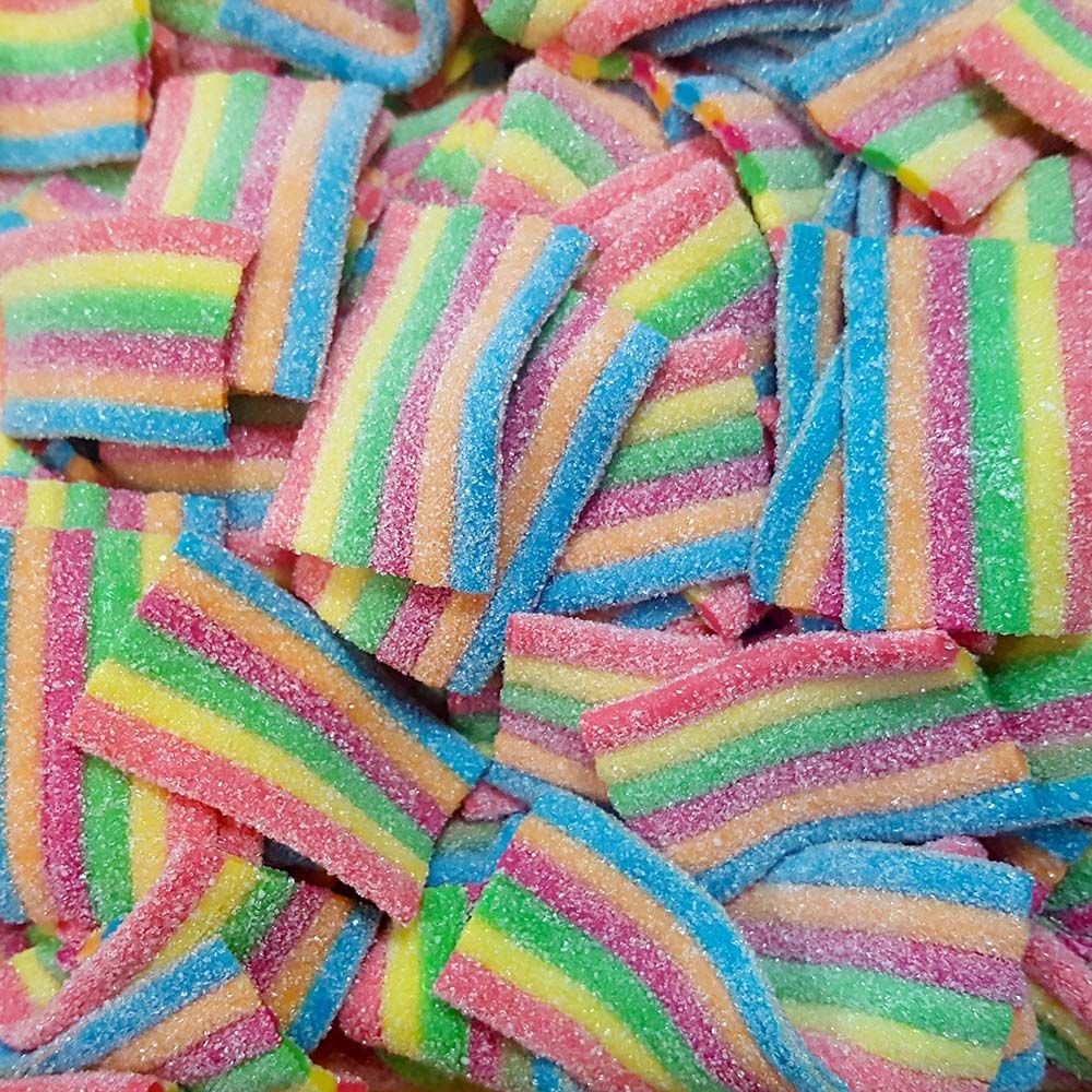 100g Fizzy Rainbow Belts